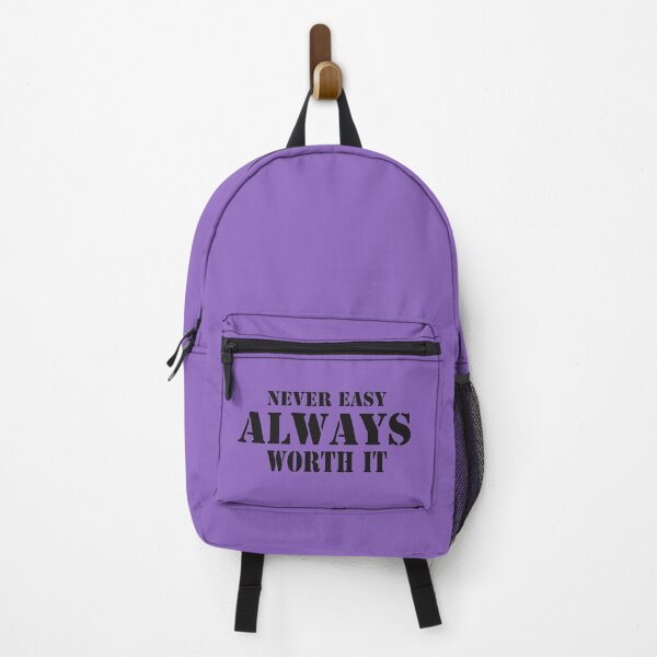 Item preview, Never Easy Always Worth It - Workout Fitness Quote designed and sold by Kris Kuhn.