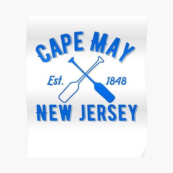 "Cape May New Jersey Boat Oars" Poster for Sale by ArtbyPS Redbubble