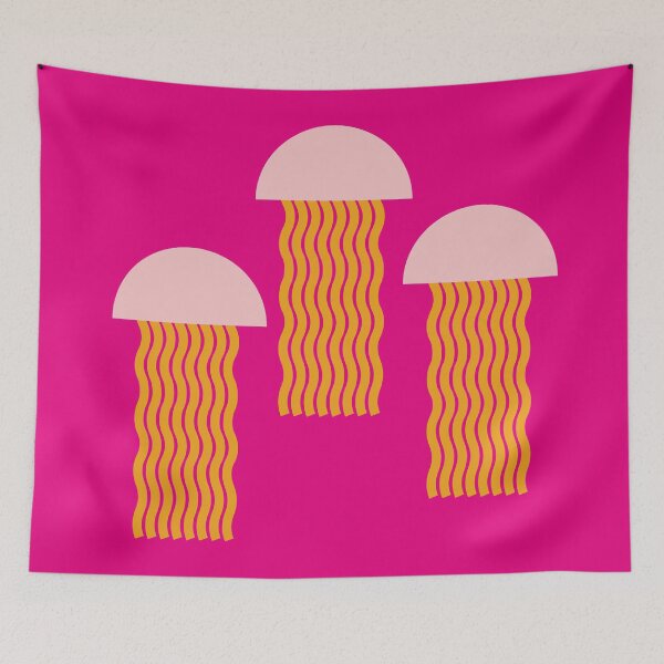 Item preview, Bright Pink Jellyfish designed and sold by EllinorPrints.