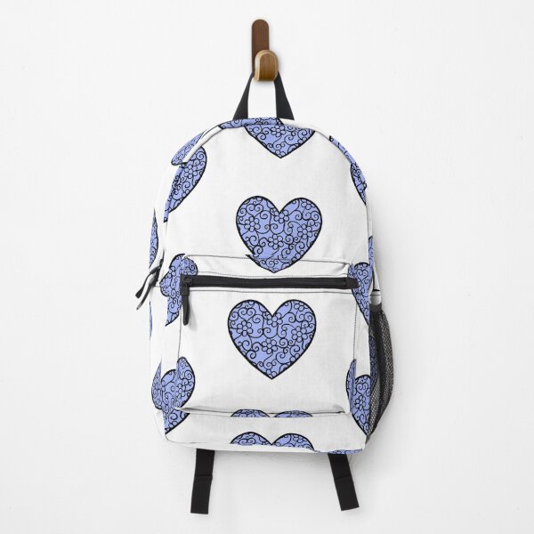 Item preview, Blue Heart with flower pattern designed and sold by muffinstandd.
