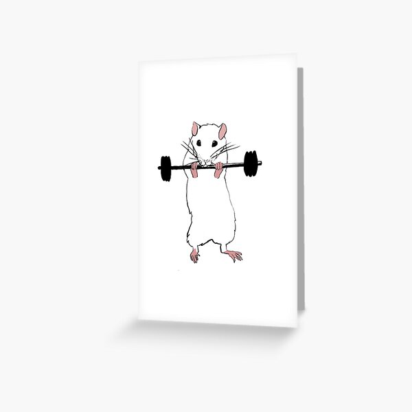 Certified Gym Rat Greeting Cards | LookHUMAN