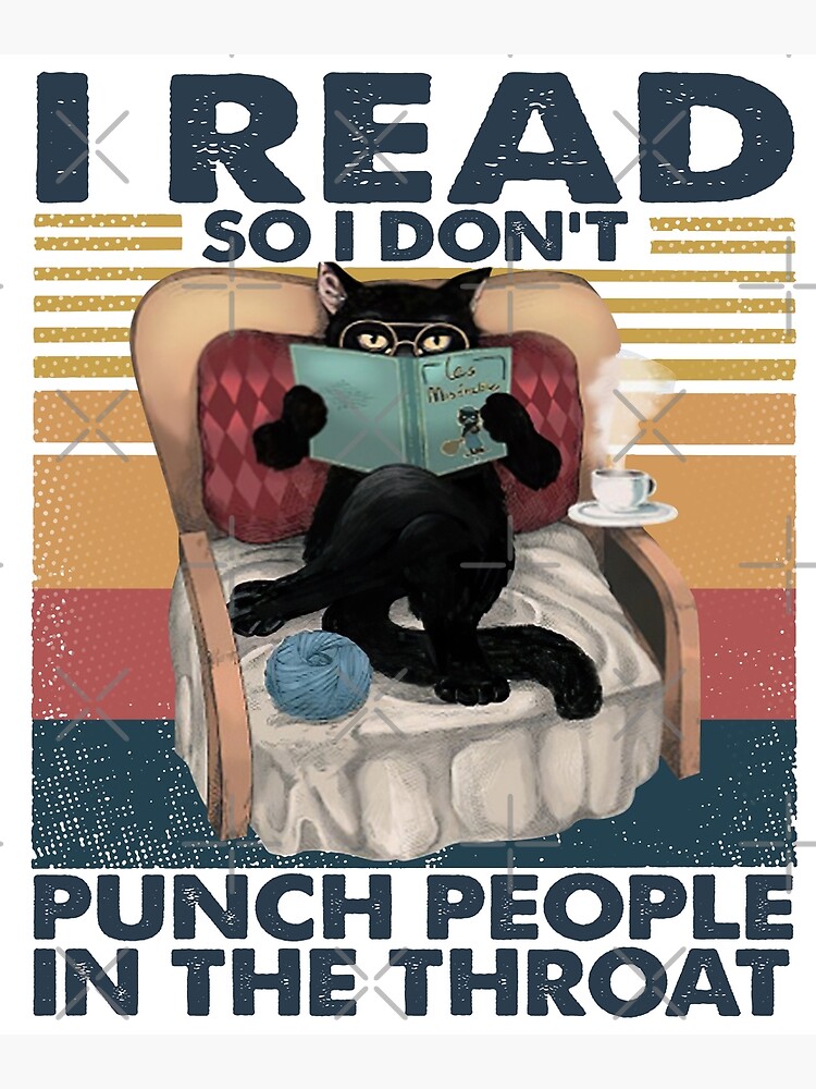 "Black Cat Reading Books" Poster For Sale By Heysosi | Redbubble