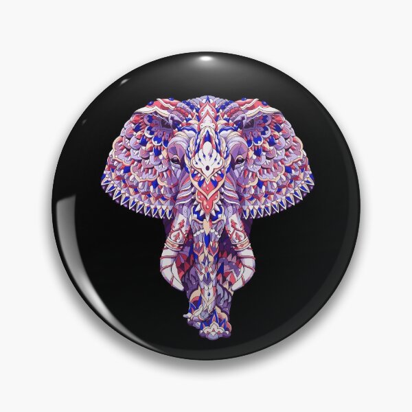 Item preview, Pink Tribal Mandala Elephant Animal Retro Vintage Abstract Bohemian Elephant designed and sold by Stephani Analah.