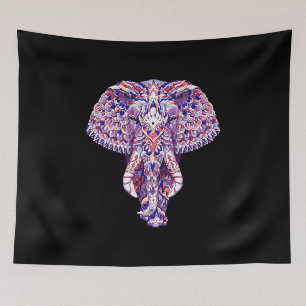 Item preview, Pink Tribal Mandala Elephant Animal Retro Vintage Abstract Bohemian Elephant designed and sold by Stephani Analah.