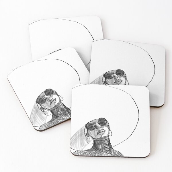 Item preview, Girl with big hat (black and white) designed and sold by Luzdelaluna.