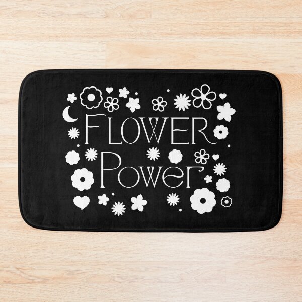 Item preview, Flower Power (White on Black) designed and sold by myfirstapt.