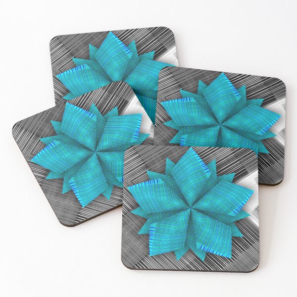 Item preview, Turquoise Spectrum Friction FiveFold Flower designed and sold by Kay Patterson.
