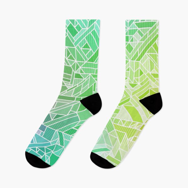 Item preview, Abstract Lime Green Red Pink Geometric Shapes Print // Colorful Multicolored Gradient Design Pattern designed and sold by AEJdesign.