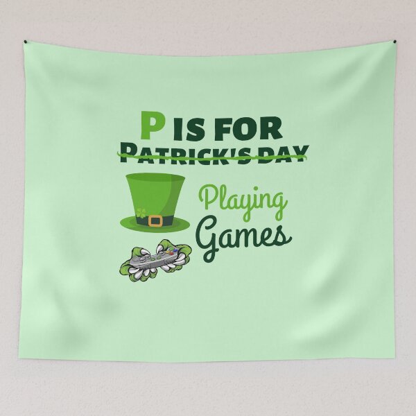 Item preview, P is for playing games Patrick's day  designed and sold by Bella85s.