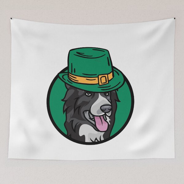 Item preview, Border Collie Leprechaun St Patricks Day Dog designed and sold by TheFlipRepublic.