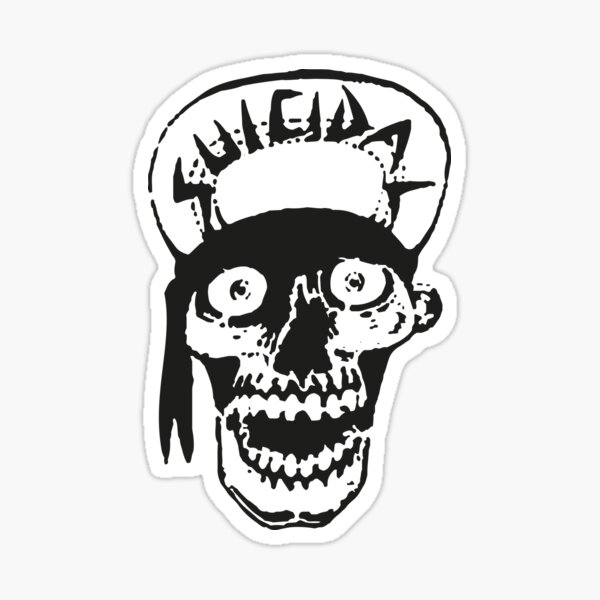 Suicidal Tendencies Skull Drawing Sticker By Digsterdesigns Redbubble