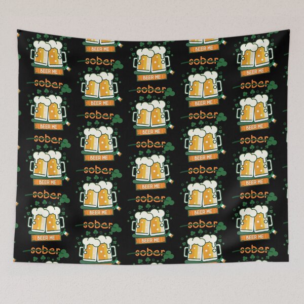 Item preview, Not Sober - Beer Me! (on Black) designed and sold by PawsitiveMum.