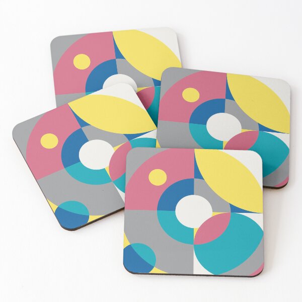 Item preview, Abstract geometric pattern with round shapes in multicolor palette variation designed and sold by acidmit.