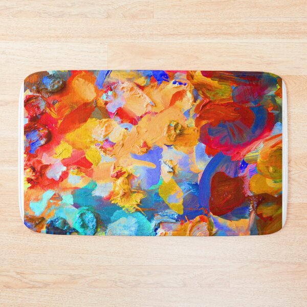 Item preview, Background image of bright oil-paint palette closeup designed and sold by Kizuneko.
