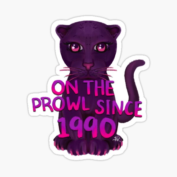On The Prowl Purple Panther Sticker