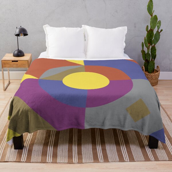 Item preview, Round and rectangular shapes in abstract geometric pattern in multicolor palette variation designed and sold by acidmit.