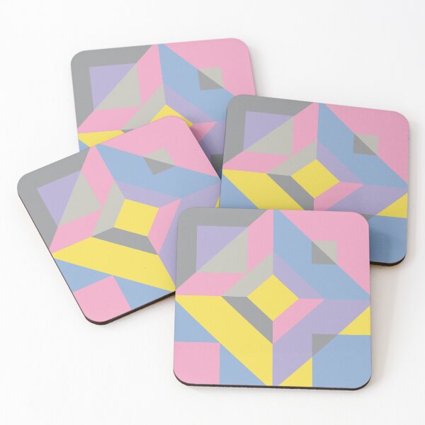 Item preview, Rectangular shapes in abstract geometric pattern in multicolor palette variation designed and sold by acidmit.