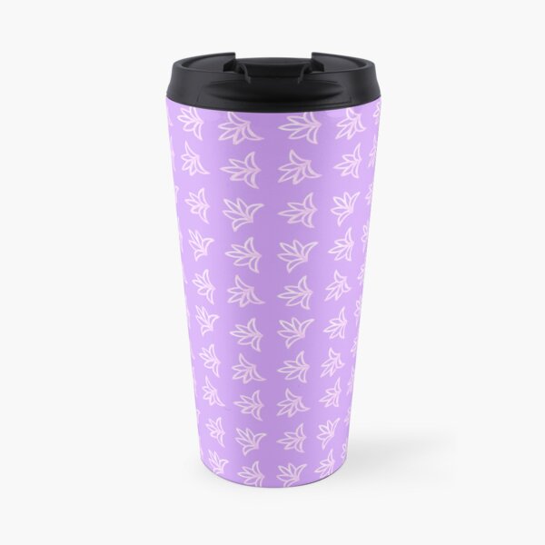 Leaves bloom drawing base pattern pink Travel Mug