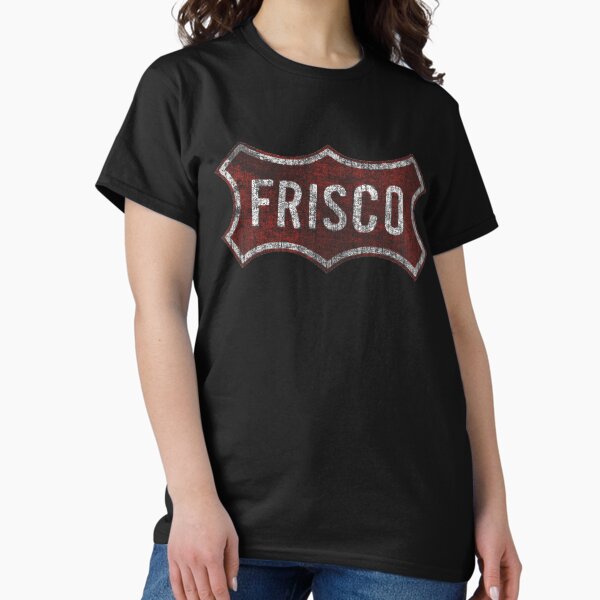 Vista previa del artículo con la obra «Vintage desgastado Frisco TX Railroad», diseñado y vendido por NationalVintage.