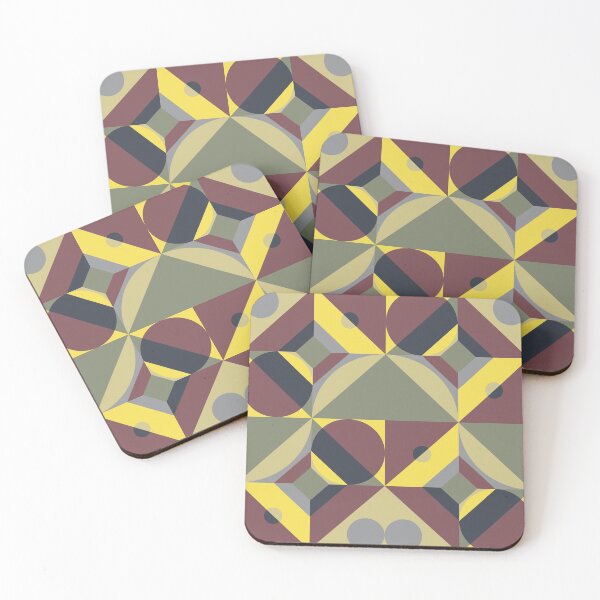 Item preview, Abstract geometric pattern with rectangular and round elements in multicolor palette variation designed and sold by acidmit.