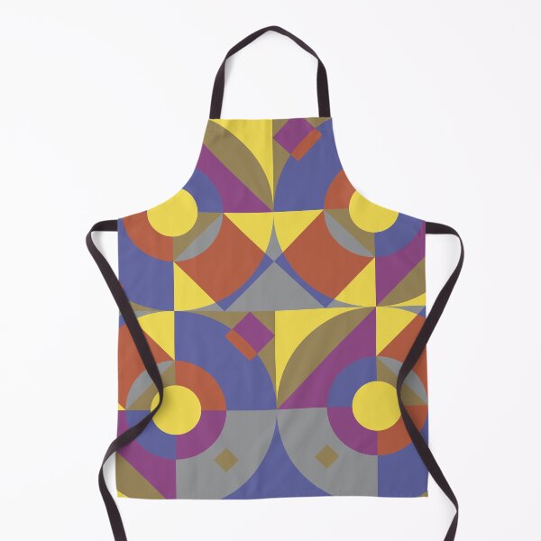 Item preview, Round and rectangular elements in abstract geometric pattern in multicolor palette variation designed and sold by acidmit.