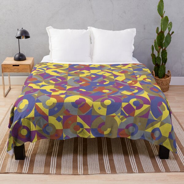 Item preview, Square and round geometric shapes in abstract multicolor mosaic designed and sold by acidmit.