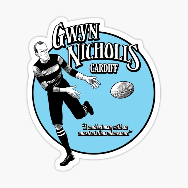 The 1988 Range: Cardiff and Wales Rugby Legend Gwyn Nicholls Sticker