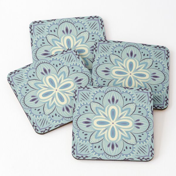 Item preview, Dreamy Blue Mandala Floral Pattern  designed and sold by Sarah Crosby.