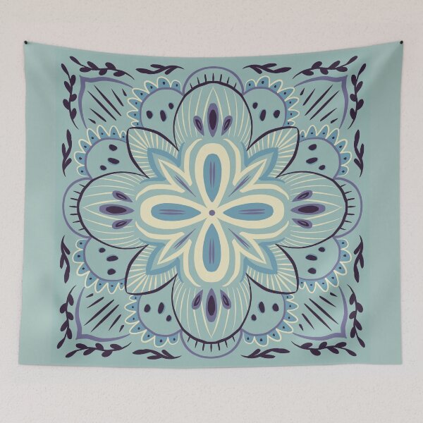 Item preview, Dreamy Blue Mandala Floral Pattern  designed and sold by Sarah Crosby.