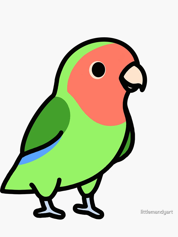 Peach-Faced Lovebird by littlemandyart