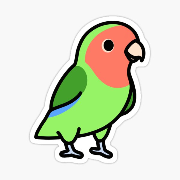 Peach-Faced Lovebird Sticker