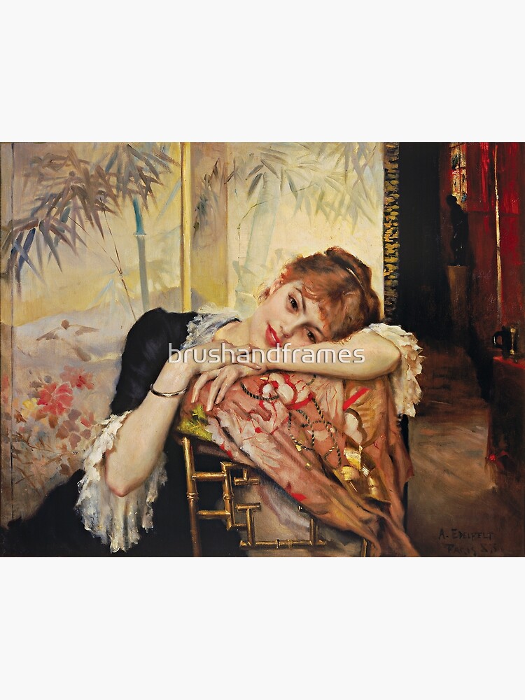 The lady 絵画 The Parisienne (Virginie) - Albert Edelfelt