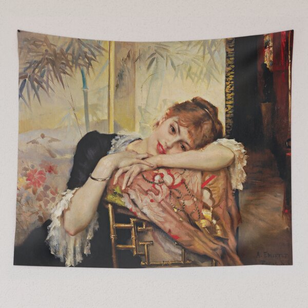 Aperçu de l'œuvre La Parisienne (Virginie) - Albert Edelfelt créée et vendue par brushandframes.