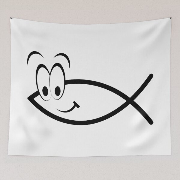 Item preview, Ichtys Face - Symbol - Jesus God's Son Savior - Ichthys4m3 designed and sold by IchBinChrist.