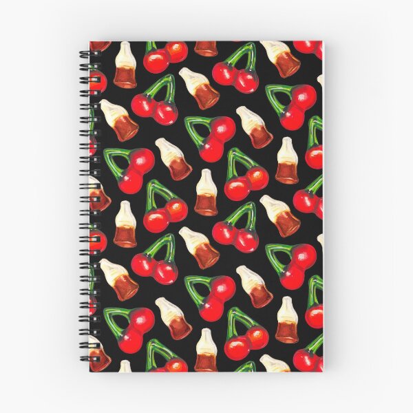 Item preview, Cherry Cola Gummy Candy Pattern - Black designed and sold by Kelly  Gilleran.