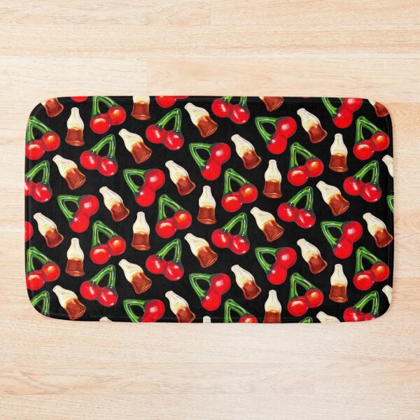 Item preview, Cherry Cola Gummy Candy Pattern - Black designed and sold by Kelly  Gilleran.