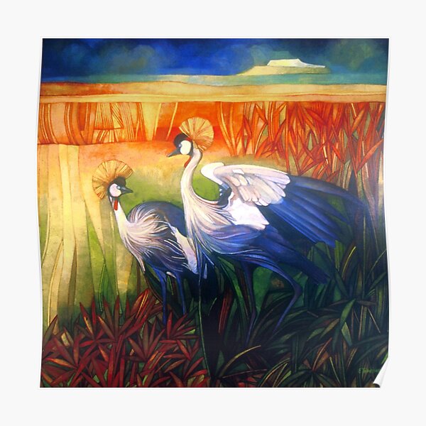 crane "balearica pavonina" Poster
