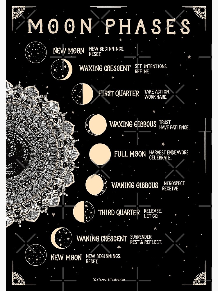 Phases of the Moon Poster