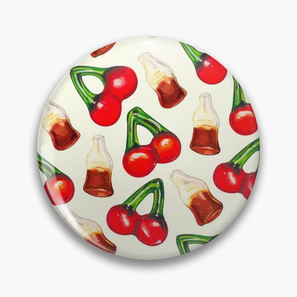 Item preview, Cherry Cola Gummy Candy Pattern - White designed and sold by Kelly  Gilleran.