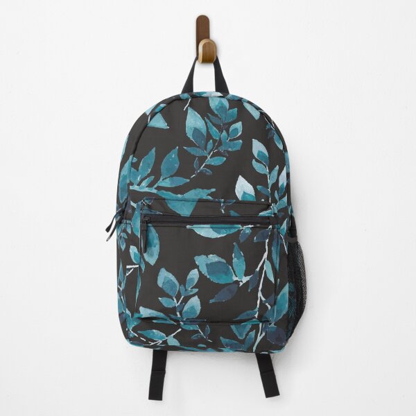 Item preview, Leaves pattern on dark background designed and sold by Kizuneko.