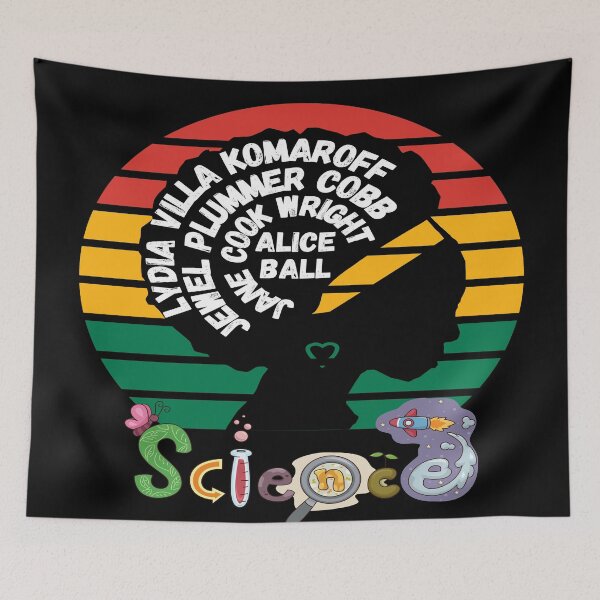 Item preview, FEMALE SCIENTIST SILHOUTTE BLACK HISTORY MEDICAL LABORATORY SCIENTIST  designed and sold by Hippiesole.