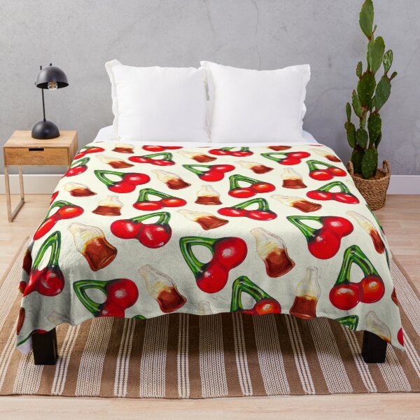 Item preview, Cherry Cola Gummy Candy Pattern - White designed and sold by Kelly  Gilleran.