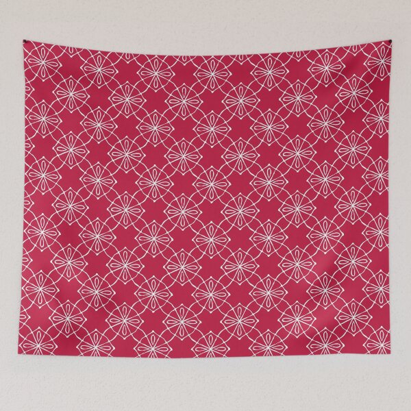 Item preview,  Geometric Pattern Linked Pink White designed and sold by Antava.