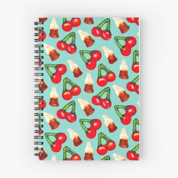 Item preview, Cherry Cola Gummy Candy Pattern - Blue designed and sold by Kelly  Gilleran.