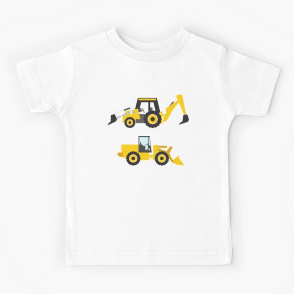 Stagiaire Digger conducteur jaune Digger T-shirt noir Enfants 100% coton