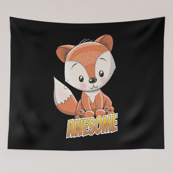 Artikelvorschau, Fox Awesome Cute Kawaii Cartoon entworfen und verkauft von ProjectX23.