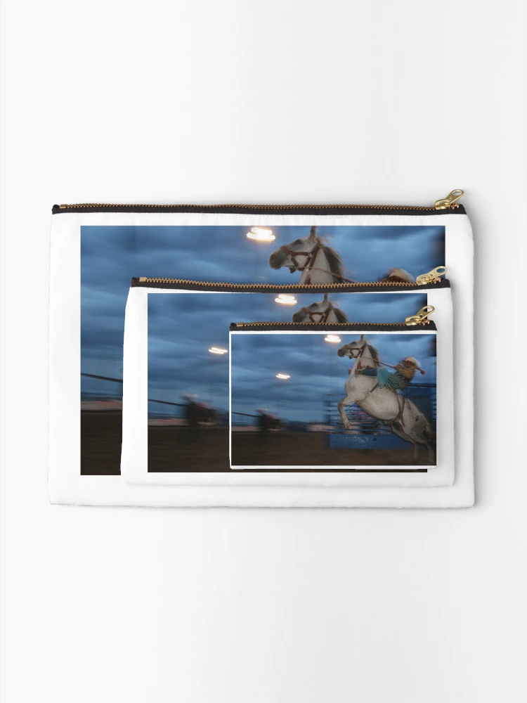 Thumbnail 2 of 4, Zipper Pouch, Bareback Bronc Rider designed and sold by Rodeo-Photos.