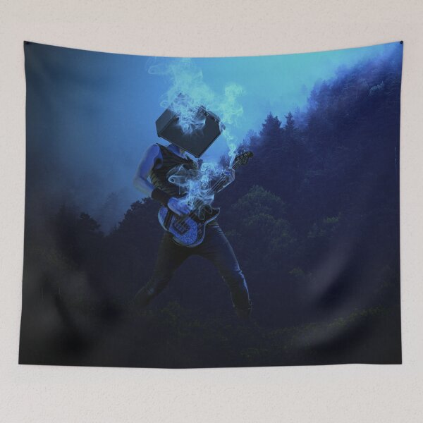 Item preview, Burning Passion: The Bassist - Digital Collage designed and sold by DoggoTankDesign.
