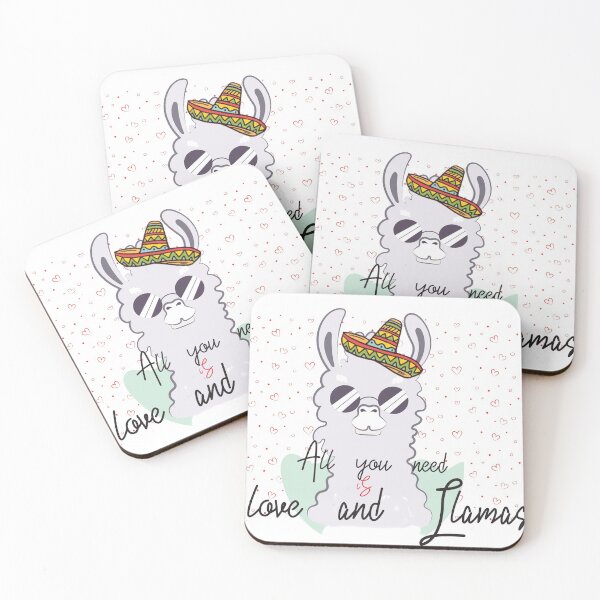 Item preview, ALL YOU NEED IS LOVE AND LLAMAS funny designed and sold by adelsalmi.