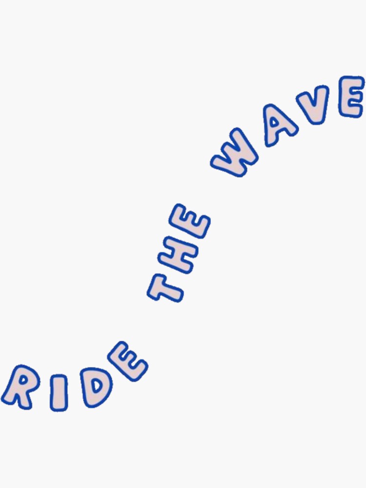 Aperçu 3 sur 3. Sticker avec l'œuvre Surfez sur la vague créée et vendue par Surf-Store.